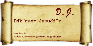 Dörmer Január névjegykártya